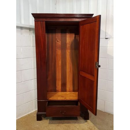 Edwardianischer antiker Mahagoni Kleiderschrank britisch ca 1900