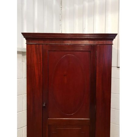 Edwardianischer antiker Mahagoni Kleiderschrank britisch ca 1900