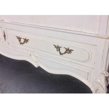 Antiker französischer Kleiderschrank Eiche lackiert ca 1910