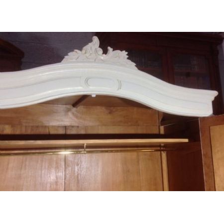 Antiker französischer Kleiderschrank Eiche lackiert ca 1910