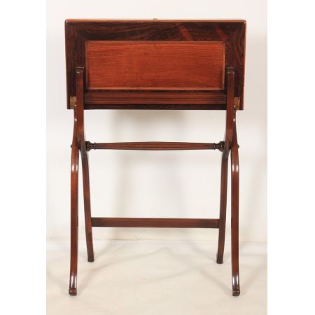 Antiker britischer Palisander Schreibtisch Militär Klapptisch ca 1850