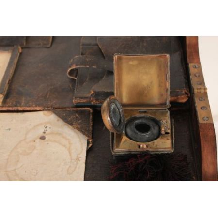 Antiker britischer Palisander Schreibtisch Militär Klapptisch ca 1850