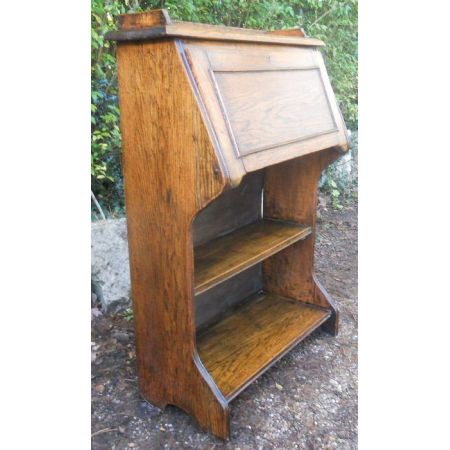 Edwardianischer antiker Eichen Sekretär britisch ca 1900.