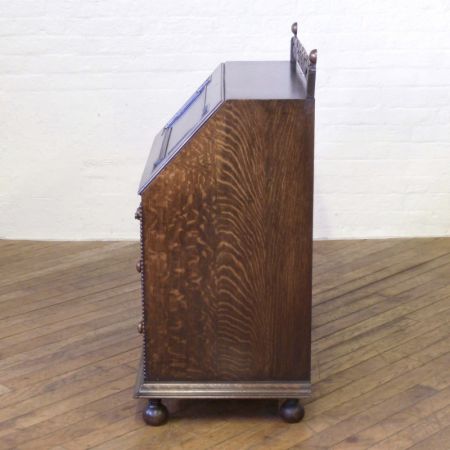 Edwardianischer antiker Eichen Sekretär englisch ca 1910