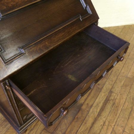 Edwardianischer antiker Eichen Sekretär englisch ca 1910