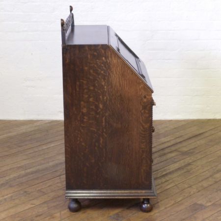 Edwardianischer antiker Eichen Sekretär englisch ca 1910