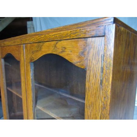 Edwardianisches antikes Eichen Bureau Bookcase britisch ca 1890