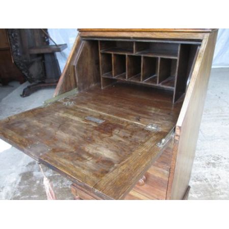 Edwardianisches antikes Eichen Bureau Bookcase britisch ca 1890