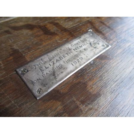 Edwardianisches antikes Eichen Bureau Bookcase britisch ca 1890