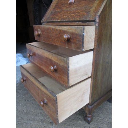 Edwardianisches antikes Eichen Bureau Bookcase britisch ca 1890