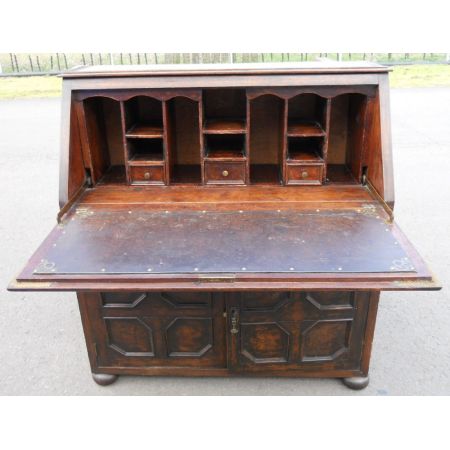 Antiker edwardianischer Eichen Bureau Bookcase britisch ca 1920