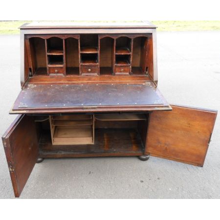 Antiker edwardianischer Eichen Bureau Bookcase britisch ca 1920