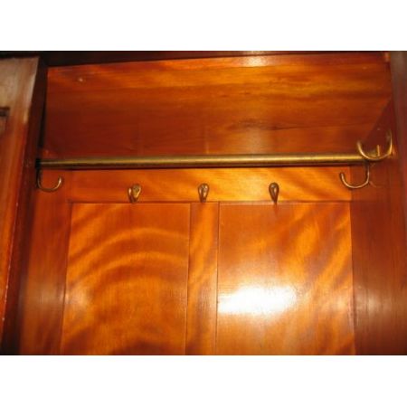 Edwardianischer antiker Mahagoni Kleiderschrank britisch ca 1920