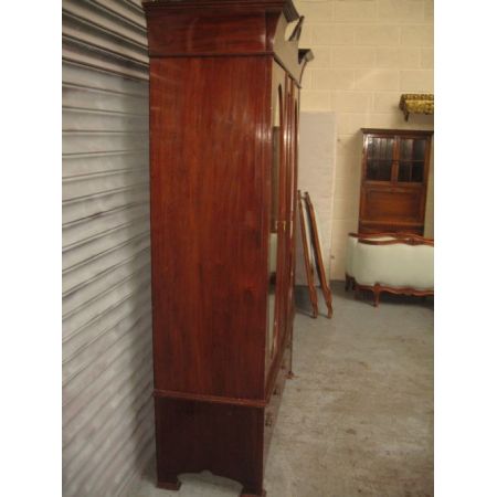 Edwardianischer antiker Mahagoni Kleiderschrank britisch ca 1920