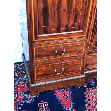 Georgianischer antiker Mahagoni Kleiderschrank englisch ca 1890