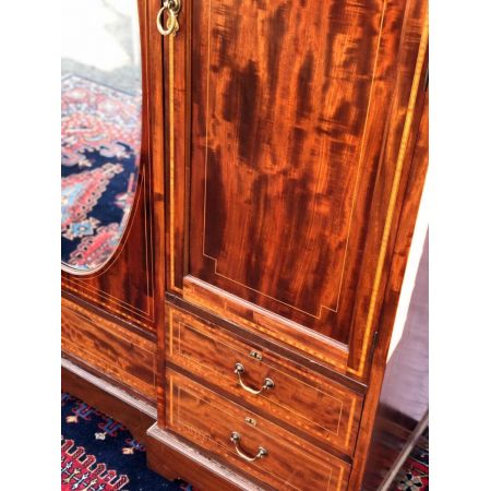 Georgianischer antiker Mahagoni Kleiderschrank englisch ca 1890