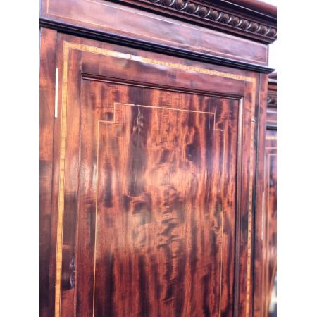 Georgianischer antiker Mahagoni Kleiderschrank englisch ca 1890