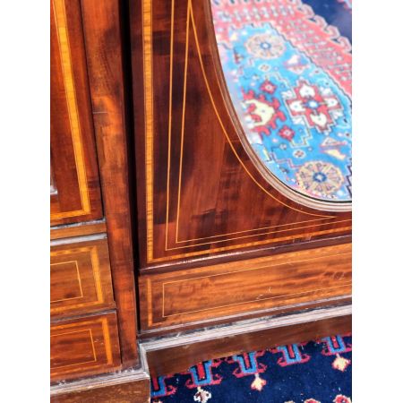 Georgianischer antiker Mahagoni Kleiderschrank englisch ca 1890