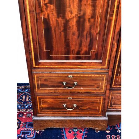 Georgianischer antiker Mahagoni Kleiderschrank englisch ca 1890