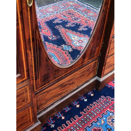 Georgianischer antiker Mahagoni Kleiderschrank englisch ca 1890