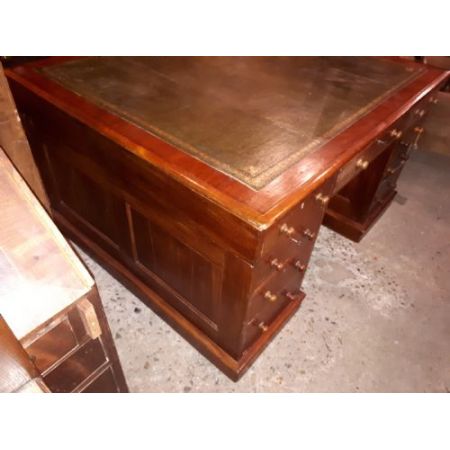 Viktorianischer antiker Mahagoni Schreibtisch britisch ca 1880