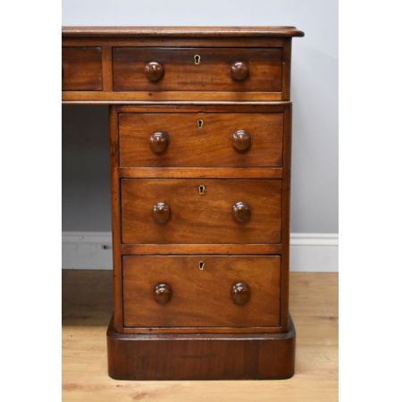 Viktorianischer antiker Mahagoni Schreibtisch englisch ca 1880