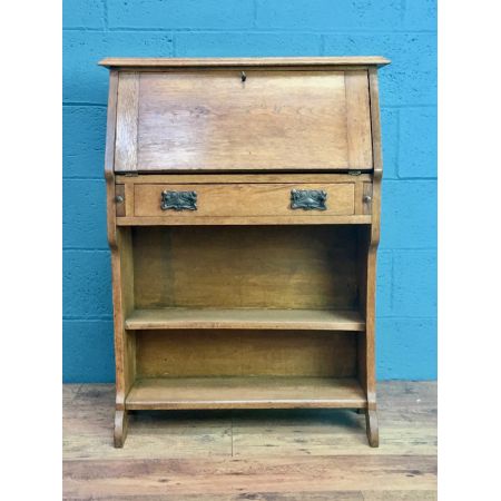 Antiker Arts and Crafts Eichen Sekretär Bücherschrank britisch ca 1900