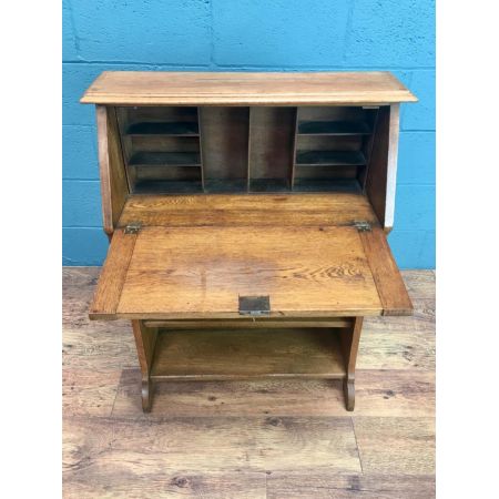 Antiker Arts and Crafts Eichen Sekretär Bücherschrank britisch ca 1900