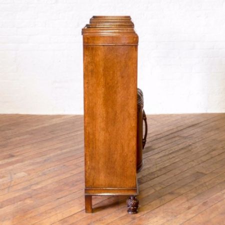 Antiker britischer Eichen Bücherschrank Sekretär Bureau Bookcase ca 1920