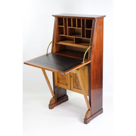 Edwardianischer antiker Arts & Crafts Sekretär Mahagoni ca 1890