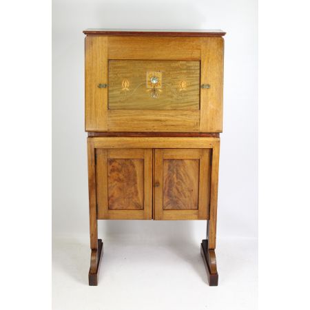 Edwardianischer antiker Arts & Crafts Sekretär Mahagoni ca 1890