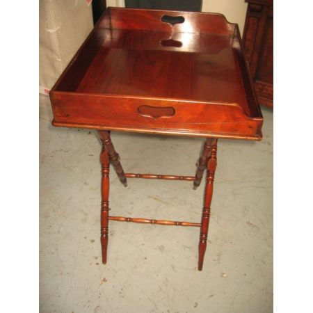 Antiker Englischer Mahagoni Servier Klapptisch ca. 19. Jh.