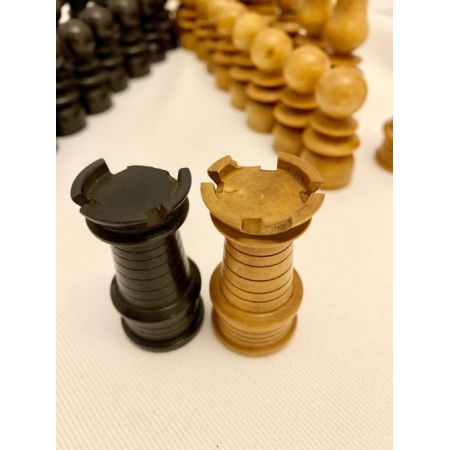 Antikes britisches Schach Set Schachfiguren ca 1920