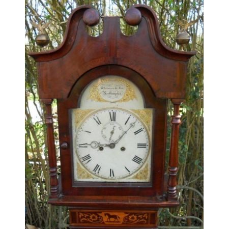 Victorianische original antike Eichen Standuhr ca 1850
