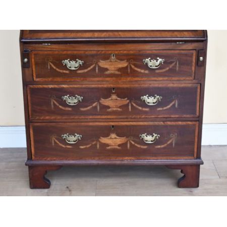 Edwardianischer antiker Mahagoni Sekretär britisch ca 1890