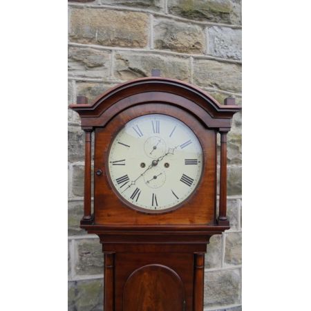 Antike Regency Standuhr Mahagoni englisch ca 1850