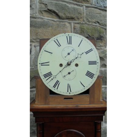 Antike Regency Standuhr Mahagoni englisch ca 1850