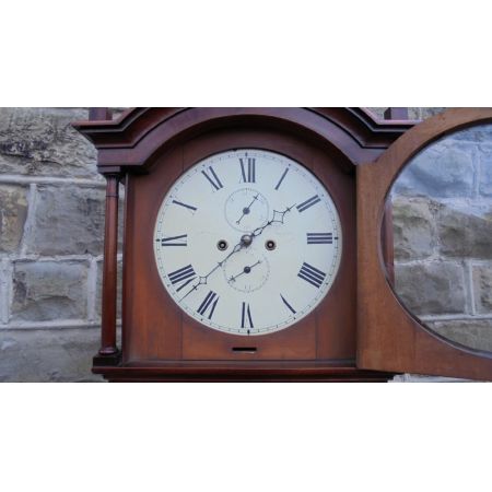 Antike Regency Standuhr Mahagoni englisch ca 1850