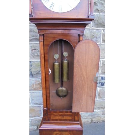 Antike Regency Standuhr Mahagoni englisch ca 1850