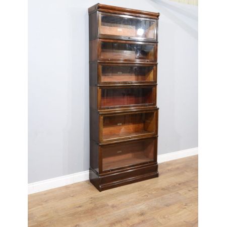 Antiker britischer Mahagoni Bücherschrank Globe Wernicke ca 1890