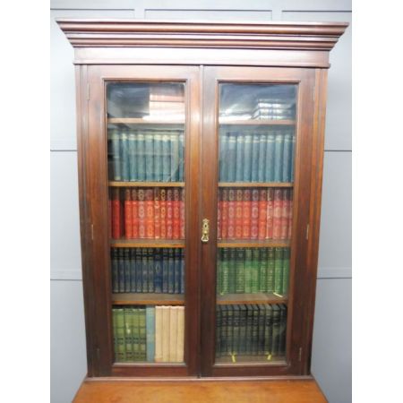 Edwardianischer antiker Bücherschrank Nussbaum englisch ca 1900
