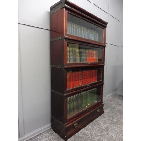 Antiker britischer Mahagoni Bücherschrank Globe Wernicke ca 1890