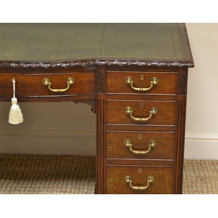 Edwardianischer antiker Mahagoni Schreibtisch englisch ca 1910