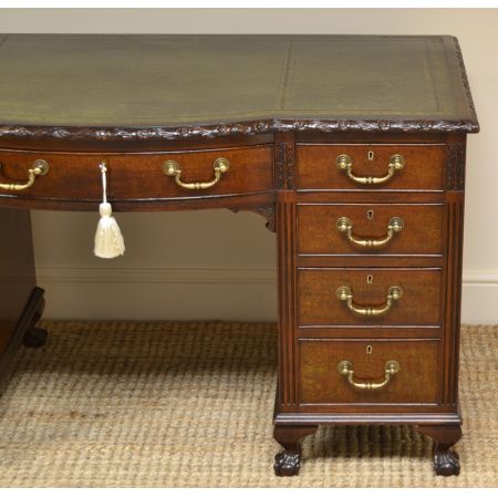 Edwardianischer antiker Mahagoni Schreibtisch englisch ca 1910