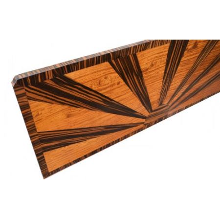 Antikes britisches Art Deco Doppelbett Palisander ca 1930