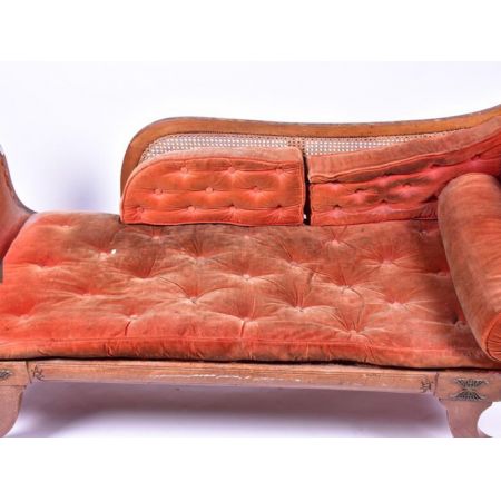 Antike britische Regency Mahagoni Chaiselongue ca 1810