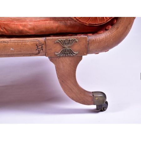 Antike britische Regency Mahagoni Chaiselongue ca 1810