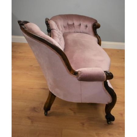 Viktorianische antike Nussbaum Chaiselongue englisch ca 1870