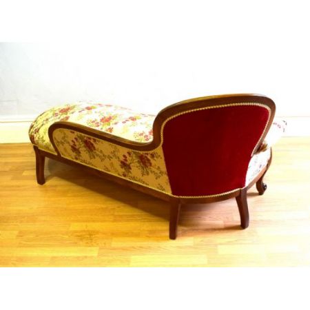 Viktorianische antike Mahagoni Chaiselongue britisch ca 1920