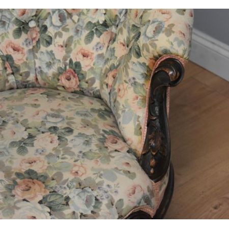 Viktorianische antike Nussbaum Chaiselongue britisch ca 1870